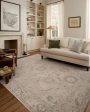 Chris Loves Julia x Loloi Louisa LOI-02 Oatmeal Slate Traditional Power Loomed Rug For Sale