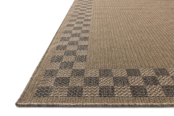 Chris Loves Julia x Loloi Providence PRC-01 Natural Charcoal Indoor Outdoor Power Loomed Rug Discount