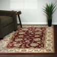 Dynamic Rugs Ancient Garden 57365 Red Ivory  Traditional Machine-Made Rug For Discount