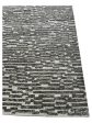 Artisan Harmony  Black  Dark Grey Contemporary Knotted Rug For Discount