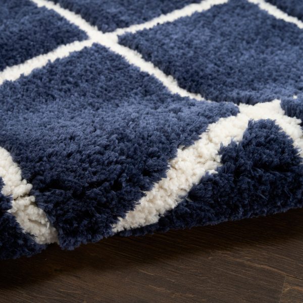 DKNY West End Ave WTE01 Navy Ivory Contemporary Loom-woven Rug Cheap