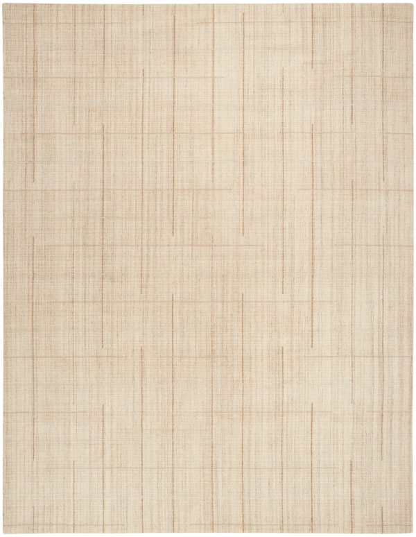 Calvin Klein CK041 Architectura ACT01 Natural Contemporary Hand Woven Rug on Sale