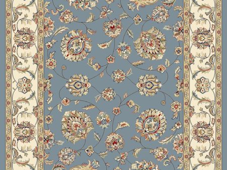 Dynamic Rugs Ancient Garden 57365 Light Blue Ivory  Traditional Machine-Made Rug Hot on Sale