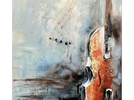 Eclectic Home Oil Painting Cello Multi  Painting  Furniture Discount