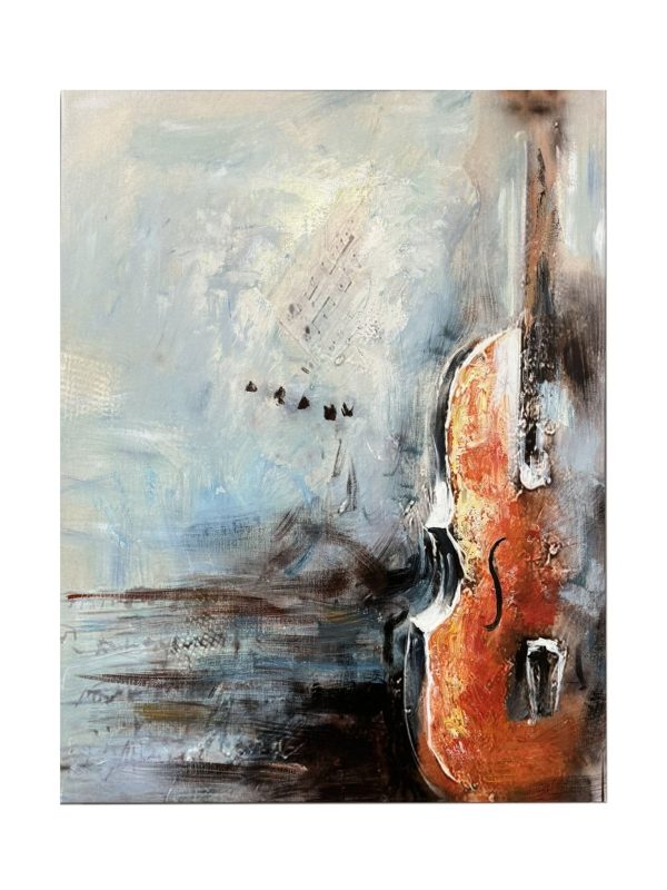 Eclectic Home Oil Painting Cello Multi  Painting  Furniture Discount