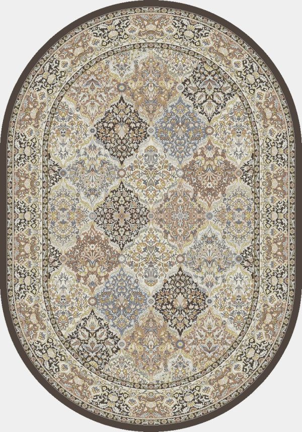 Dynamic Rugs Ancient Garden 57008 Brown Blue  Traditional Machine-Made Rug For Cheap