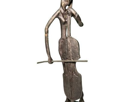 Eclectic Home Accent Abstract Bronze Celloist F Seated  Decor Furniture on Sale