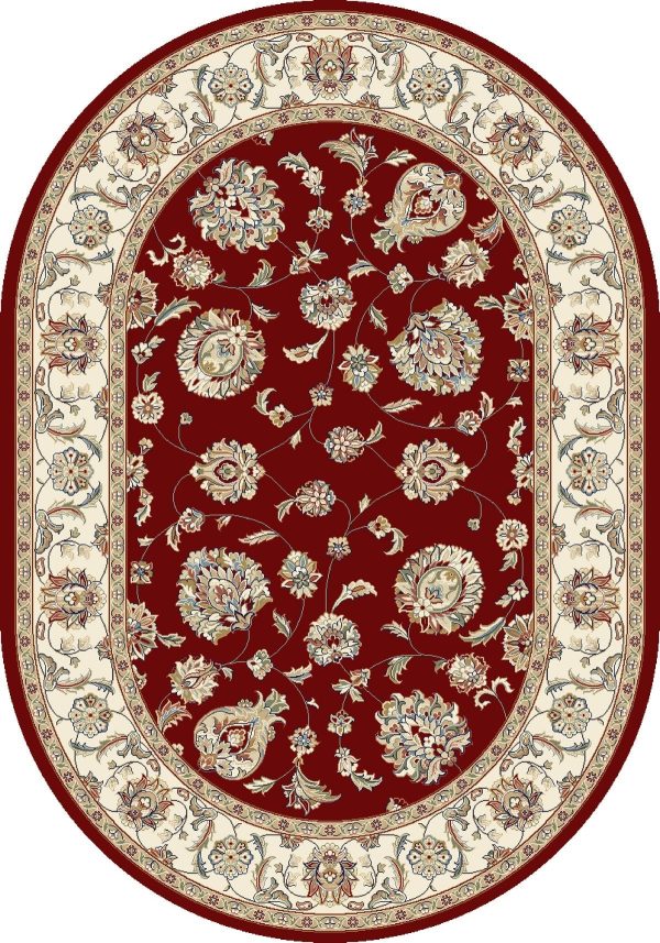 Dynamic Rugs Ancient Garden 57365 Red Ivory  Traditional Machine-Made Rug For Discount