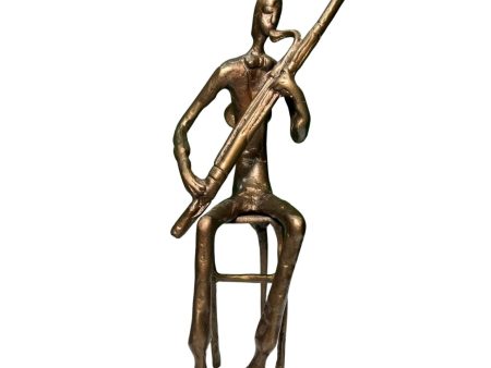 Eclectic Home Accent Abstract Bronze Bassoon Seated  Decor Furniture Online Sale