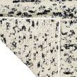 Calvin Klein CK042 Billows BIL01 Ivory Black Contemporary Hand Knotted Rug For Discount