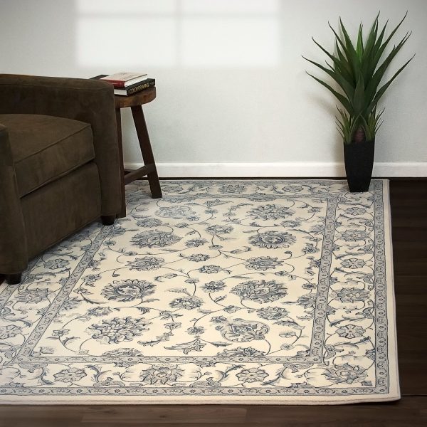 Dynamic Rugs Ancient Garden 57365 Cream  Traditional Machine-Made Rug For Sale