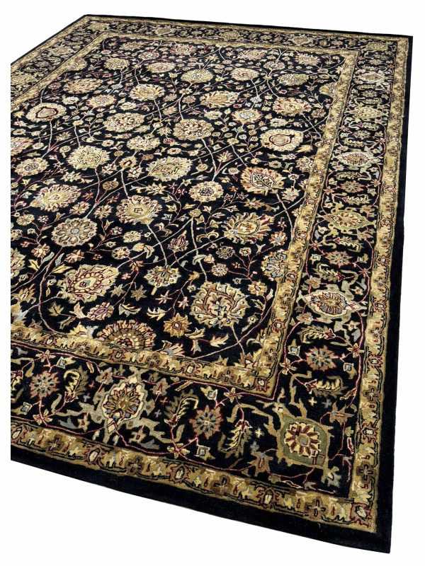 Artisan Zorina  Black Black Traditional Tufted Rug Sale