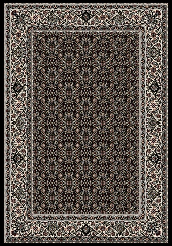 Dynamic Rugs Ancient Garden 57011 Black Ivory  Traditional Machine-Made Rug Hot on Sale