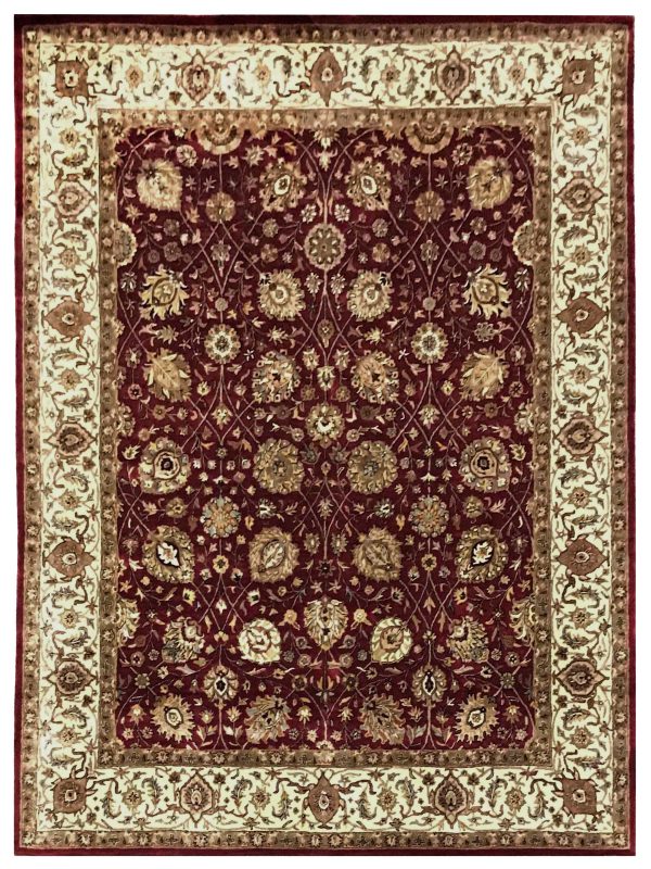 Artisan Zorina  Red Ivory Traditional Tufted Rug Discount