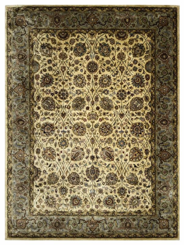 Artisan Zorina  Ivory Lt.Blue Traditional Tufted Rug Sale