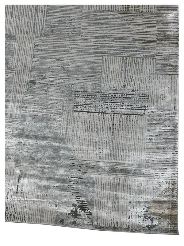 Artisan Venetian  Grey Lt.Grey Contemporary Machinemade Rug For Cheap