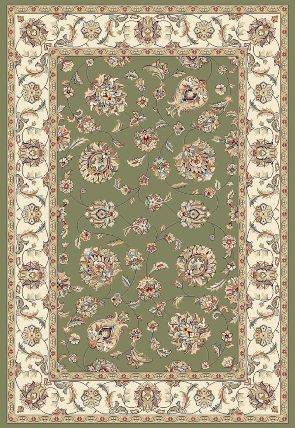 Dynamic Rugs Ancient Garden 57365 Green Ivory  Traditional Machine-Made Rug on Sale