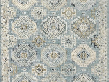 Dynamic Rugs Annalise 7607 Blue Beige Cream  Transitional Machine-Made Rug Discount