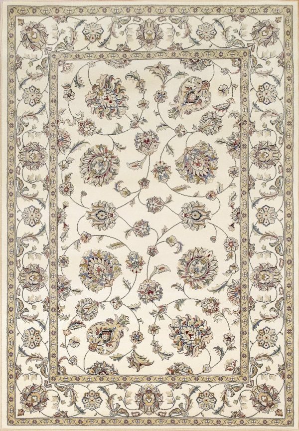 Dynamic Rugs Ancient Garden 57365 Ivory Ivory  Traditional Machine-Made Rug Online Hot Sale