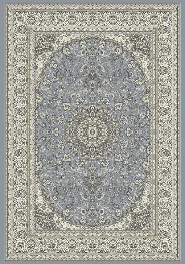 Dynamic Rugs Ancient Garden 57119 Steel Blue Cream  Traditional Machine-Made Rug on Sale