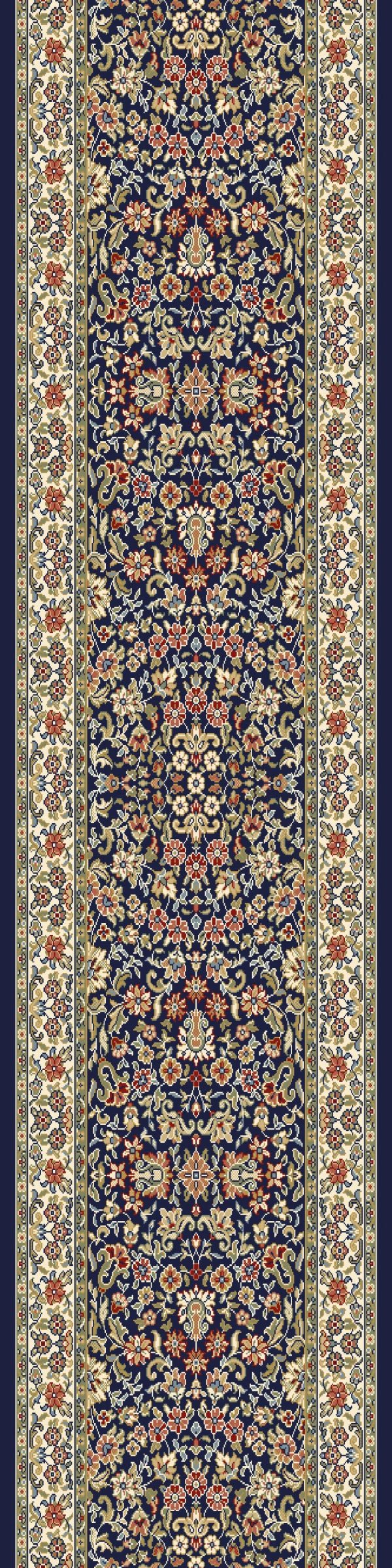 Dynamic Rugs Ancient Garden 57078 Blue Ivory  Traditional Machine-Made Rug Fashion