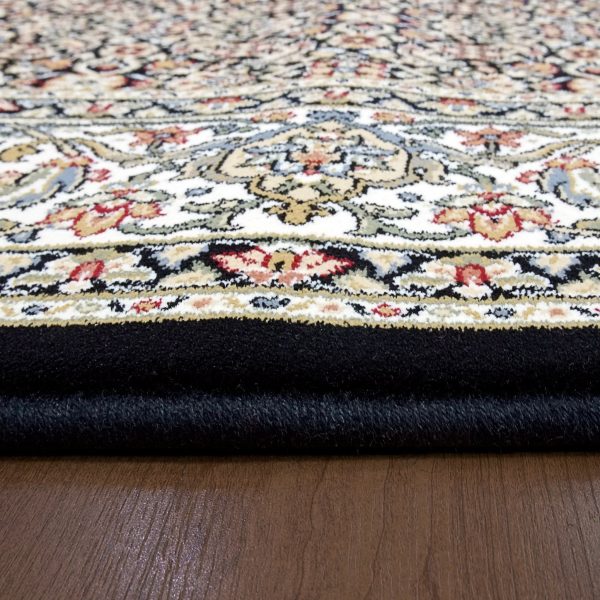 Dynamic Rugs Ancient Garden 57011 Black Ivory  Traditional Machine-Made Rug Hot on Sale