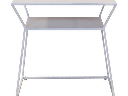 Moes Home Side Table Osaka White  Contemporary Furniture Online now