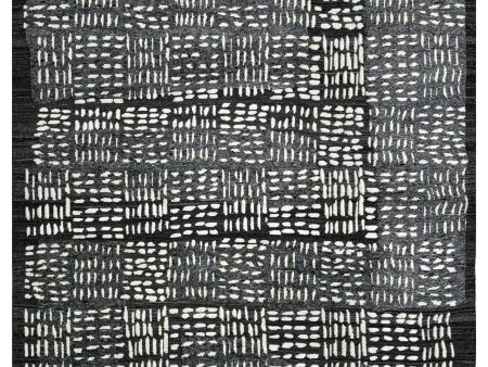 Artisan Harmony  Grey Black Contemporary Knotted Rug For Cheap