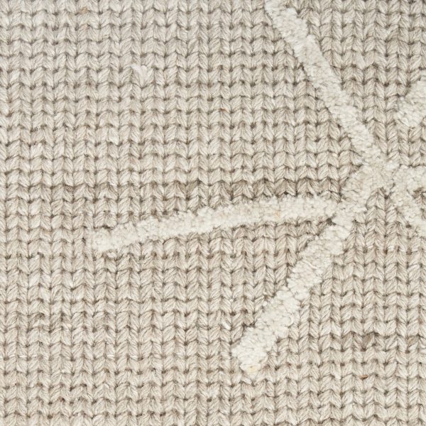 Calvin Klein CK044 Wander WND01 Taupe Contemporary Hand Woven Rug For Sale