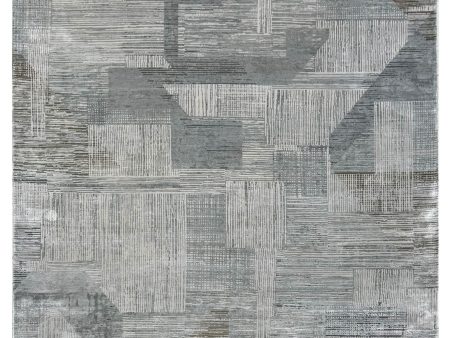 Artisan Venetian  Grey Lt.Grey Contemporary Machinemade Rug For Cheap