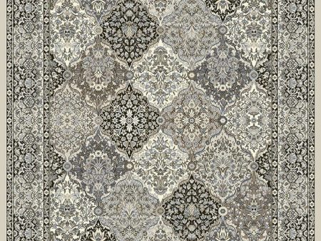 Dynamic Rugs Ancient Garden 57008 Cream Grey  Traditional Machine-Made Rug For Discount