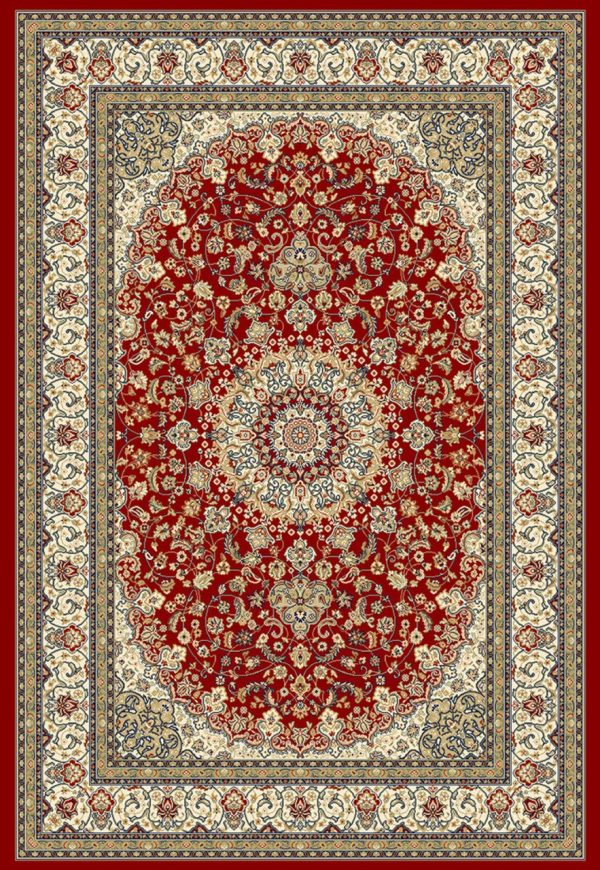 Dynamic Rugs Ancient Garden 57119 Red Ivory  Traditional Machine-Made Rug Online Sale