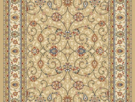 Dynamic Rugs Ancient Garden 57120 Light Gold Ivory  Traditional Machine-Made Rug Cheap