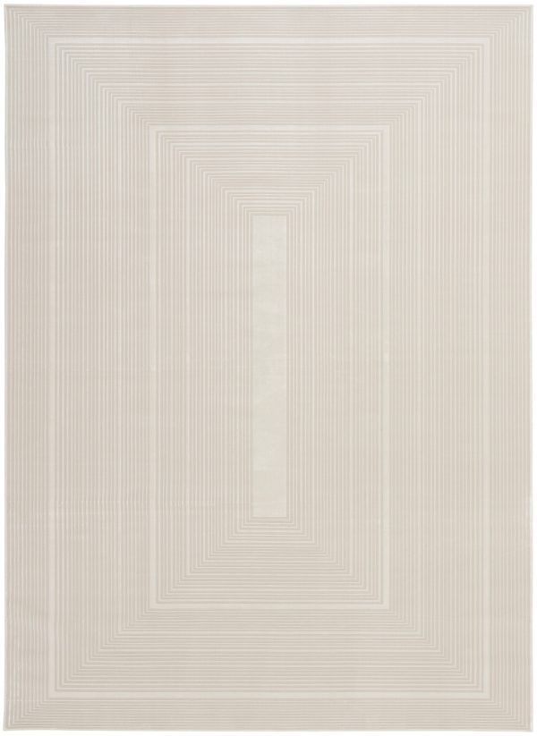 Calvin Klein CK024 Irradiant IRR02 Ivory Contemporary Power-Loomed Rug For Cheap