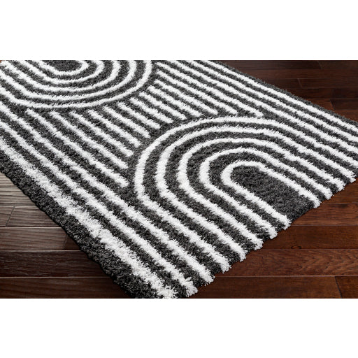 Surya Urban Shag USG-2318 Black Global Machine Woven Rug Supply