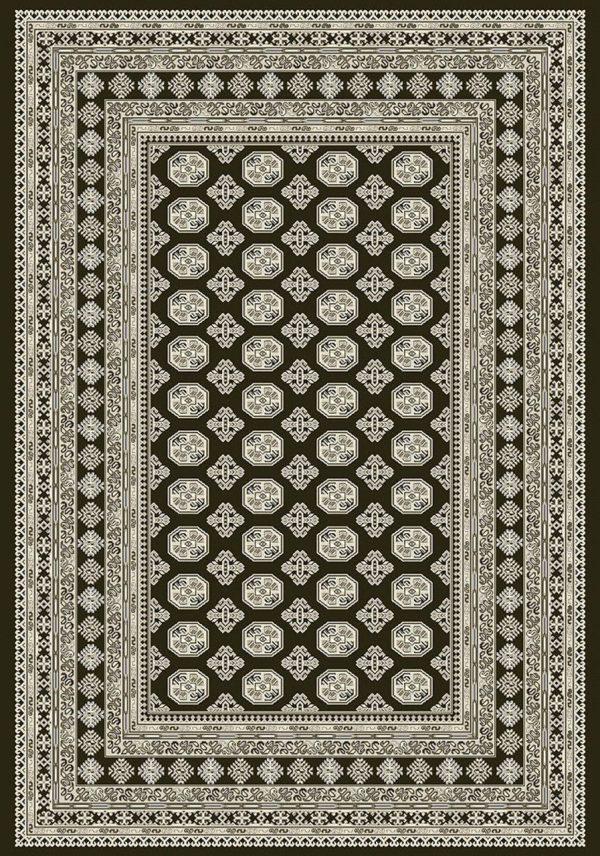 Dynamic Rugs Ancient Garden 57102 Charcoal Silver  Traditional Machine-Made Rug Hot on Sale