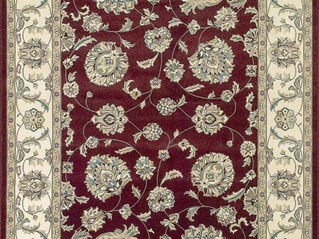 Dynamic Rugs Ancient Garden 57365 Red Ivory  Traditional Machine-Made Rug For Discount