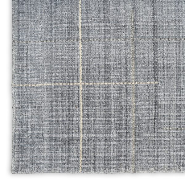 Calvin Klein CK041 Architectura ACT01 Denim Contemporary Hand Woven Rug Cheap