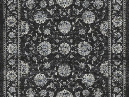 Dynamic Rugs Ancient Garden 57126 Charcoal Silver  Traditional Machine-Made Rug on Sale