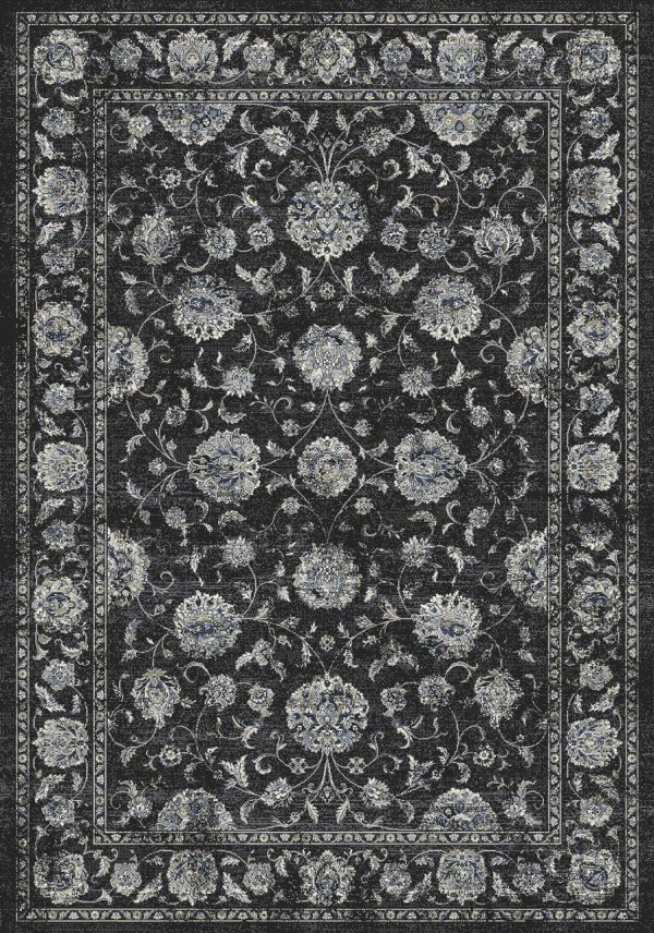 Dynamic Rugs Ancient Garden 57126 Charcoal Silver  Traditional Machine-Made Rug on Sale