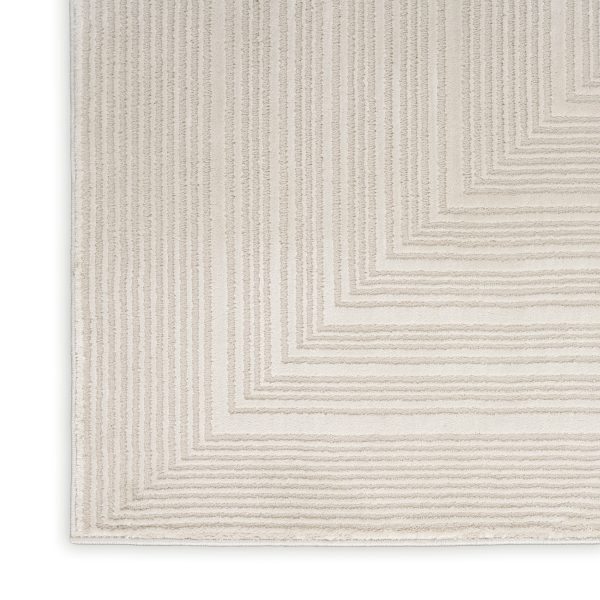 Calvin Klein CK024 Irradiant IRR02 Ivory Contemporary Power-Loomed Rug For Cheap