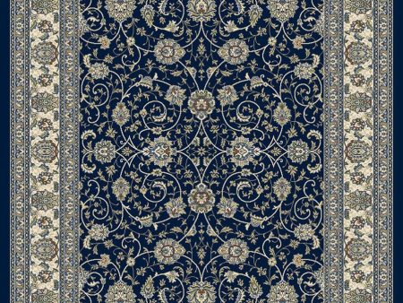 Dynamic Rugs Ancient Garden 57120 Navy  Traditional Machine-Made Rug For Cheap