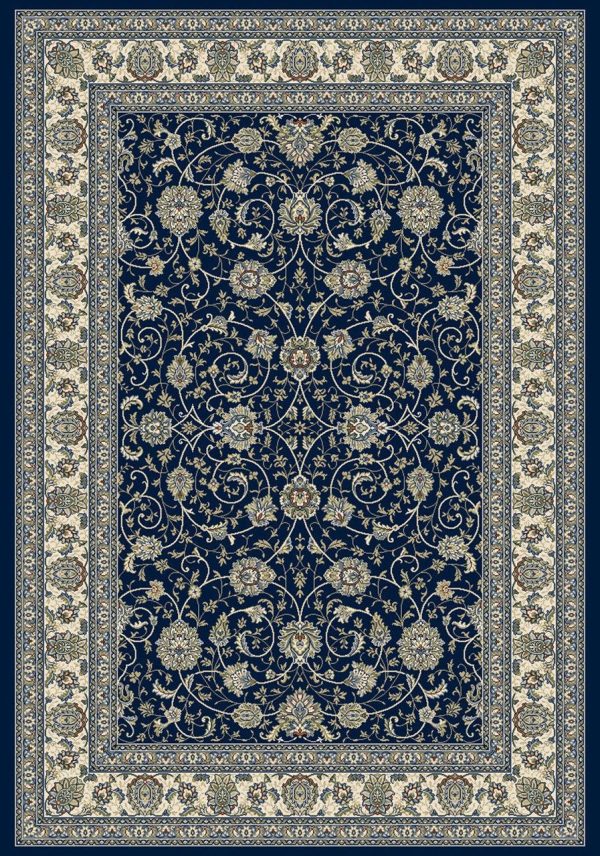 Dynamic Rugs Ancient Garden 57120 Navy  Traditional Machine-Made Rug For Cheap