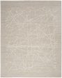 Calvin Klein CK044 Wander WND01 Taupe Contemporary Hand Woven Rug For Sale