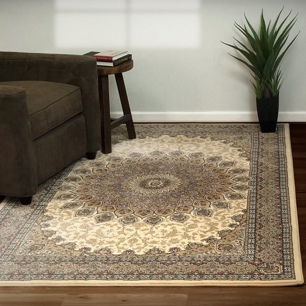 Dynamic Rugs Ancient Garden 57090 Ivory  Traditional Machine-Made Rug Cheap