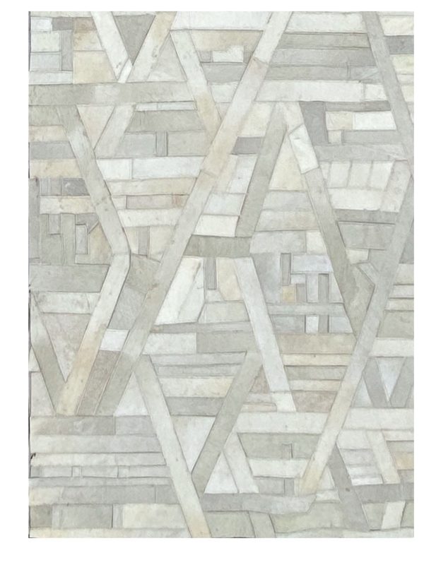 Artisan Olivia  White Ivory Modern Crafted Rug For Sale