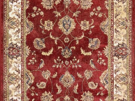 Dynamic Rugs Ancient Garden 57158 Red Ivory  Traditional Machine-Made Rug Discount