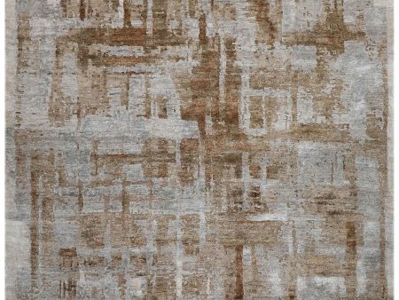 Artisan Mary Beige Rust Contemporary Knotted Rug Supply