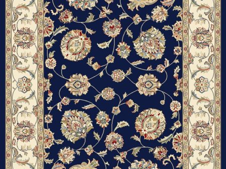 Dynamic Rugs Ancient Garden 57365 Blue Ivory  Traditional Machine-Made Rug For Cheap