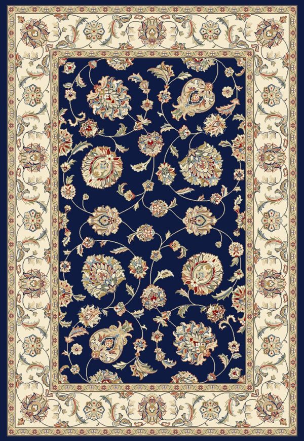 Dynamic Rugs Ancient Garden 57365 Blue Ivory  Traditional Machine-Made Rug For Cheap